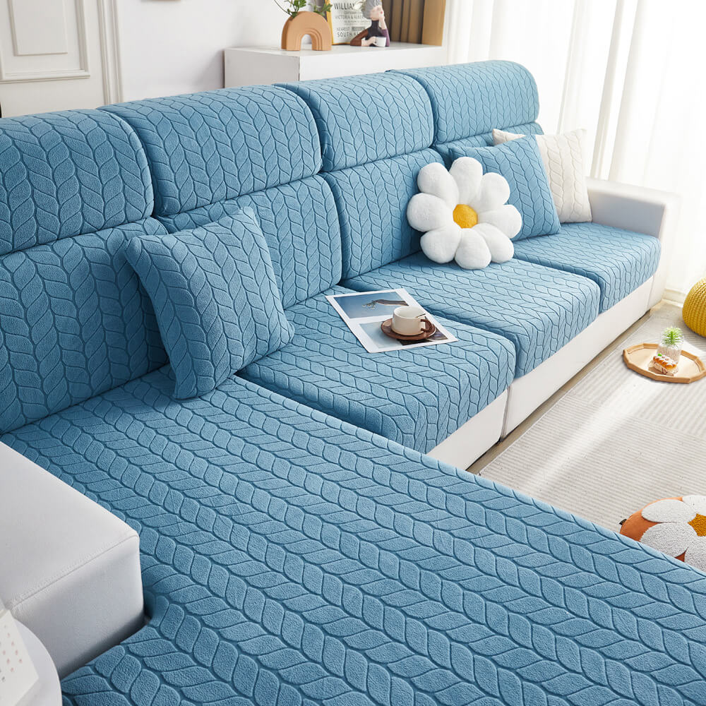 Wheat Leaf Texture All-Season Universal Elastic Full Protection Magic Couch Cover