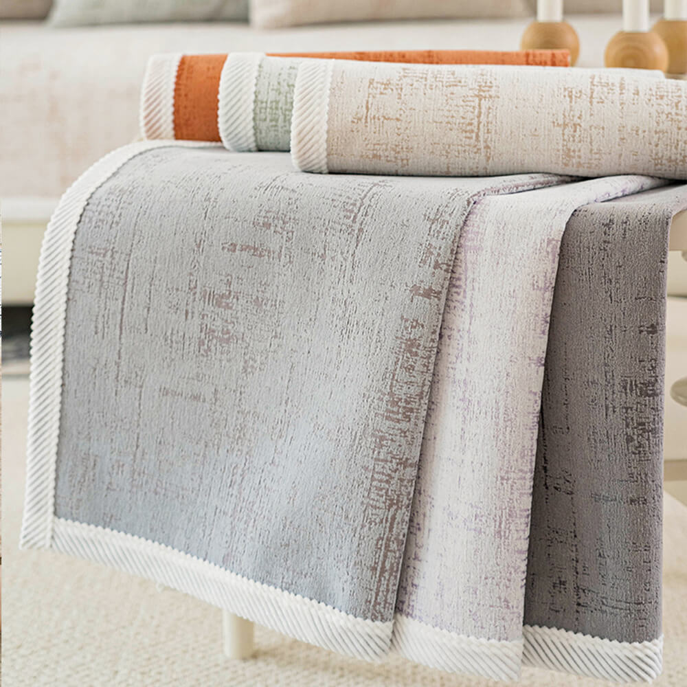 Classic Fashion Textured Thick Chenille Couch Cover