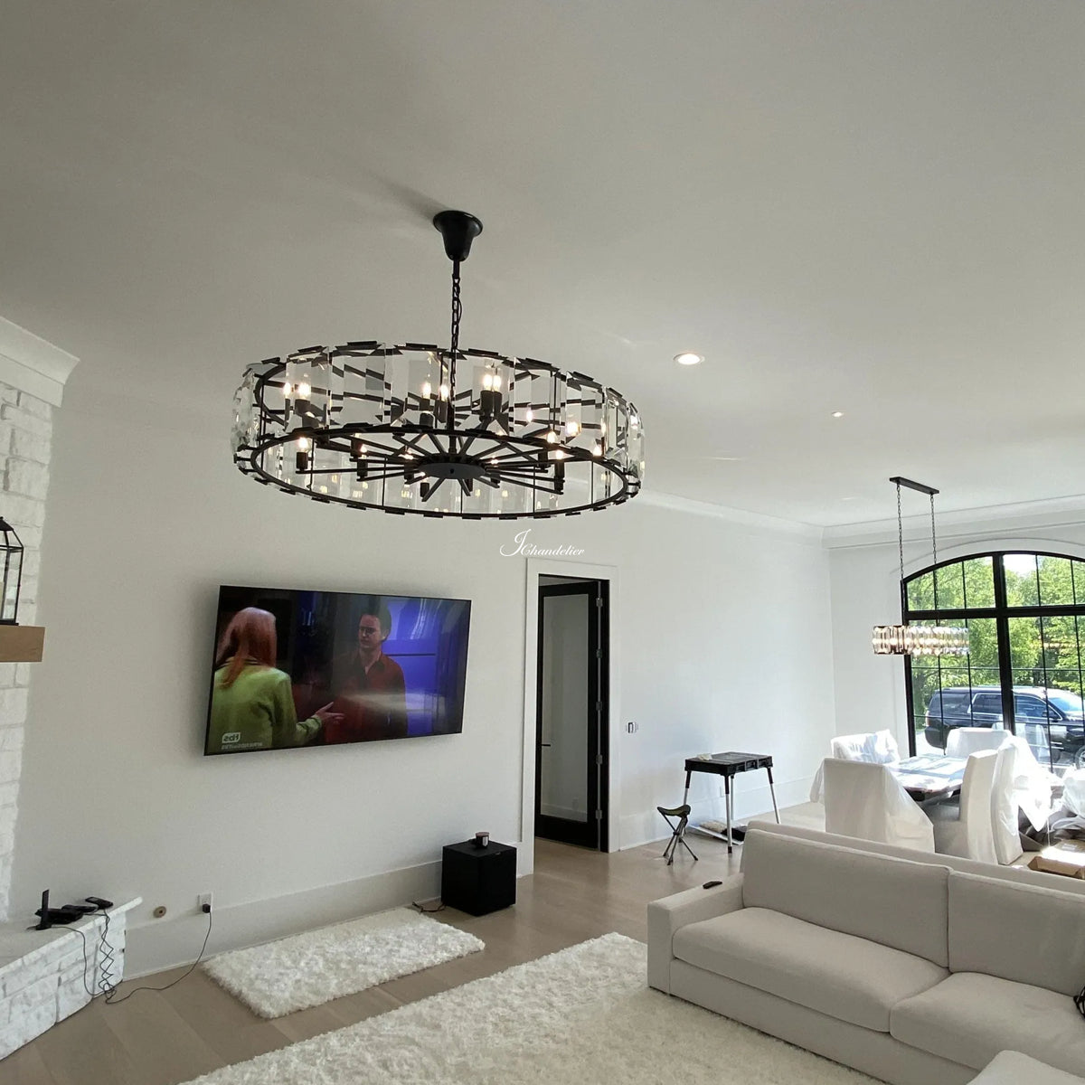 Harfz Crystal Round Chandelier 60"