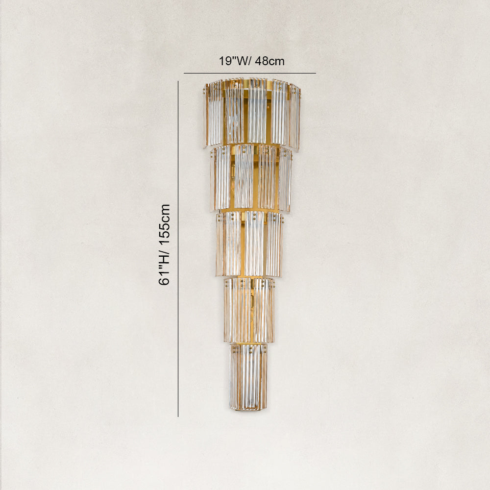 Flies Luxury Amber Glass Wall Sconce