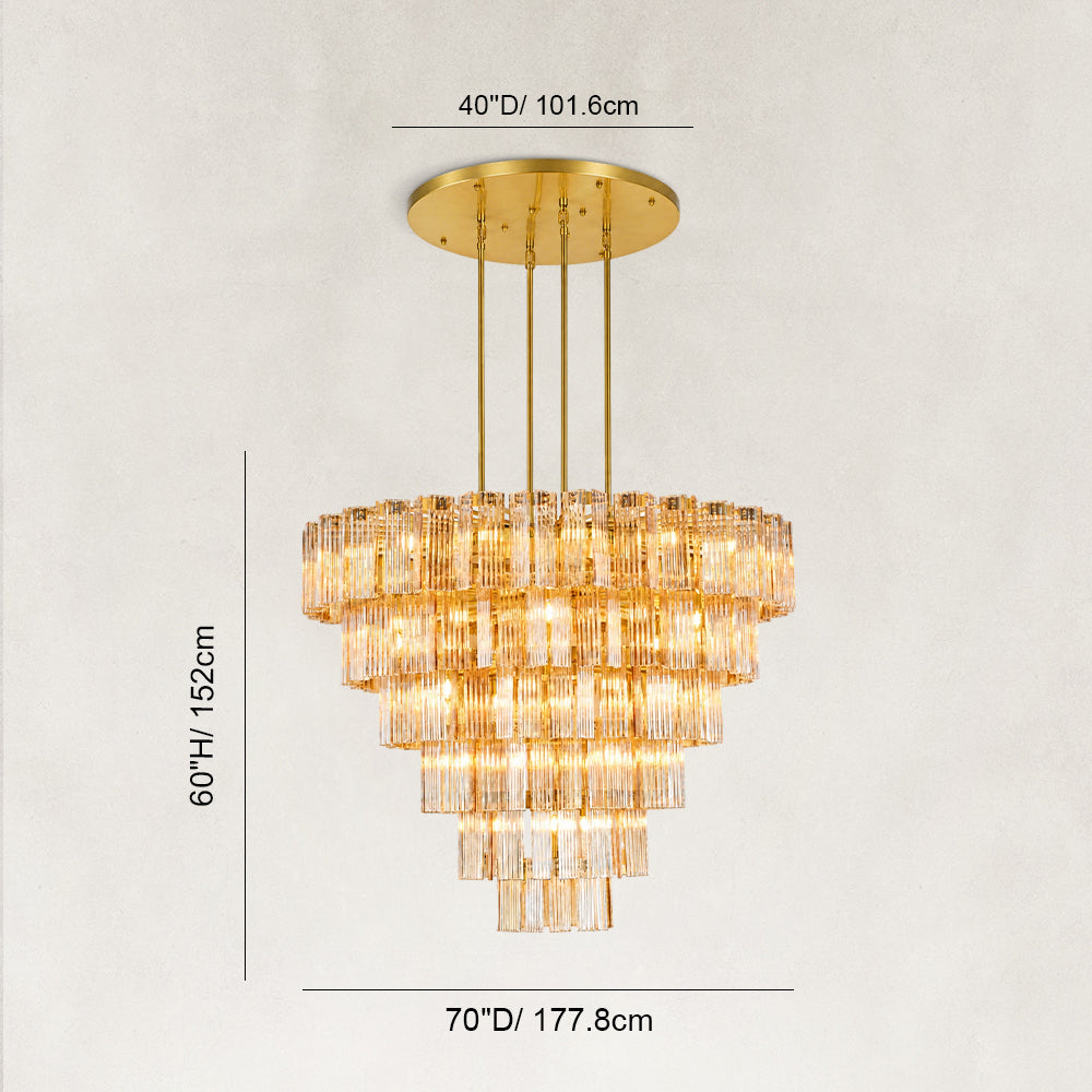 Flies Luxury Amber Glass Chandelier