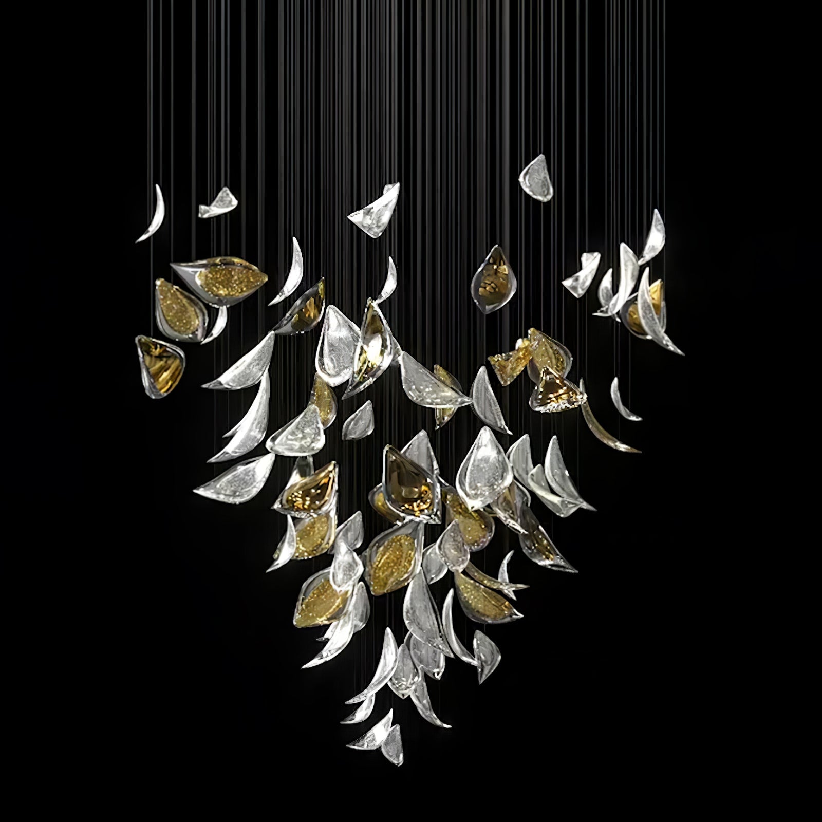 Floating Leaves Chandelier-Joyfuzzy