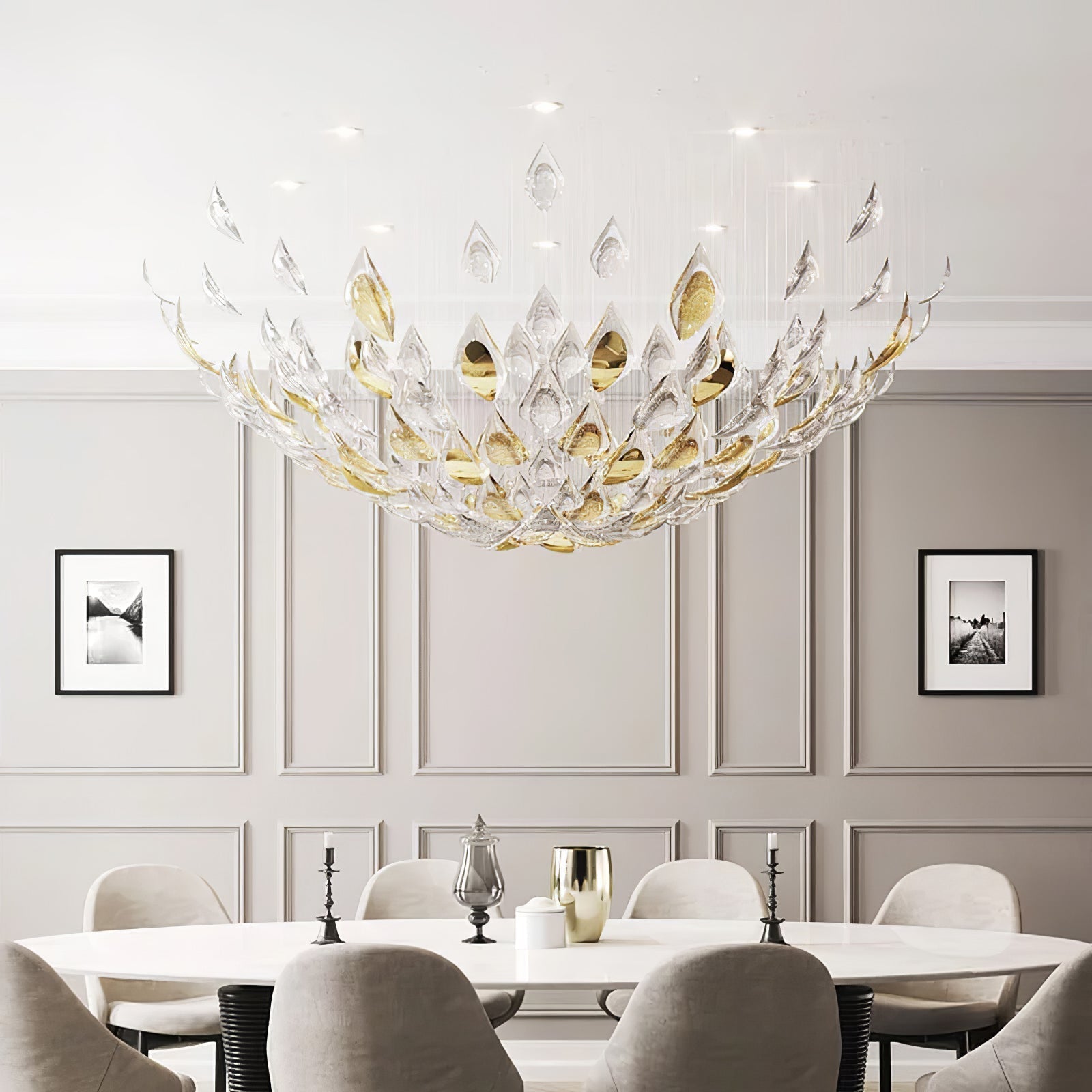 Floating Leaves Chandelier-Joyfuzzy
