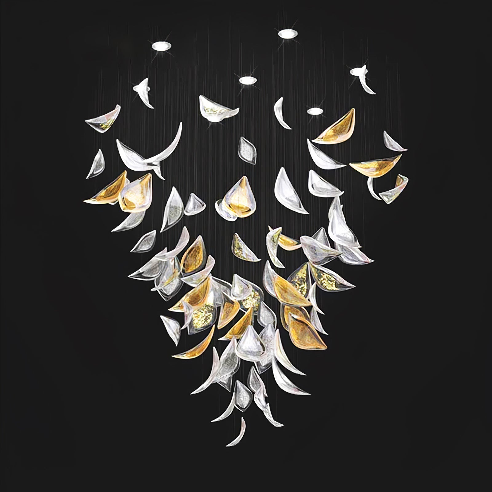 Floating Leaves Chandelier-Joyfuzzy