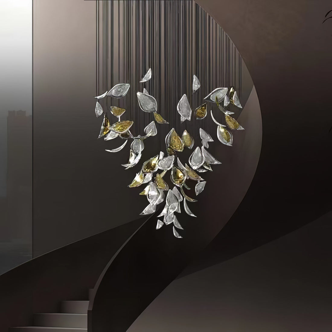 Floating Leaves Chandelier-Joyfuzzy