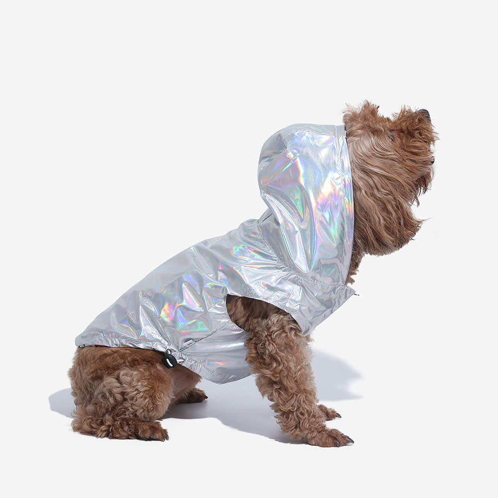 Reversible Waterproof Dog Rain Coats - Graffiti & Iridescent