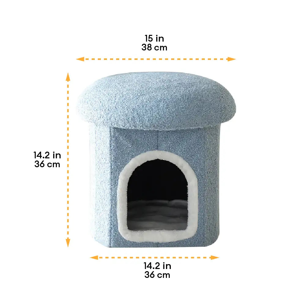 Portable Home Ottoman Pet House Foldable Condo Cat Cave