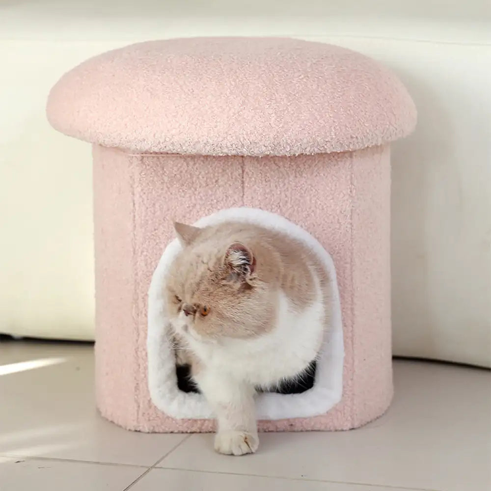 Portable Home Ottoman Pet House Foldable Condo Cat Cave