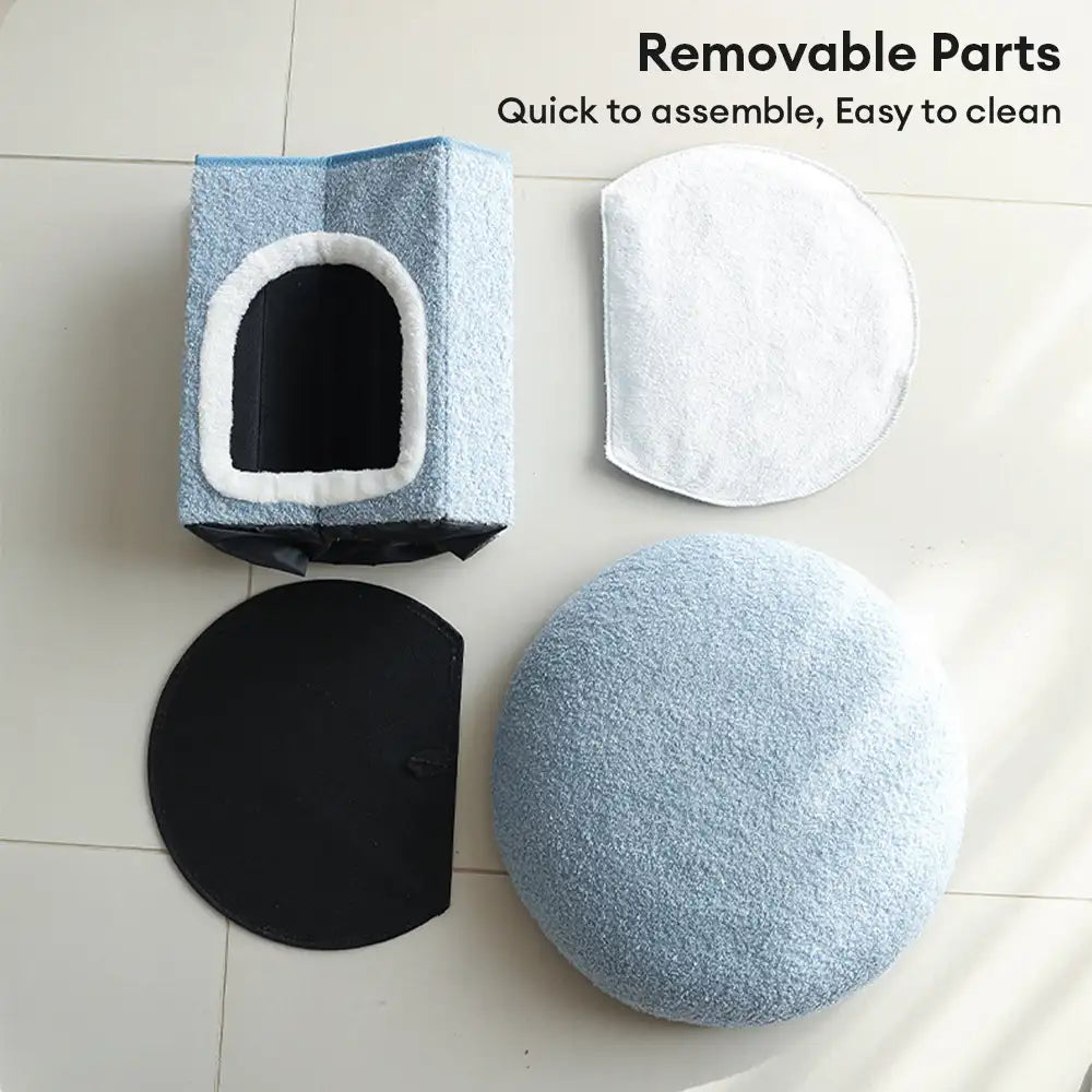 Portable Home Ottoman Pet House Foldable Condo Cat Cave