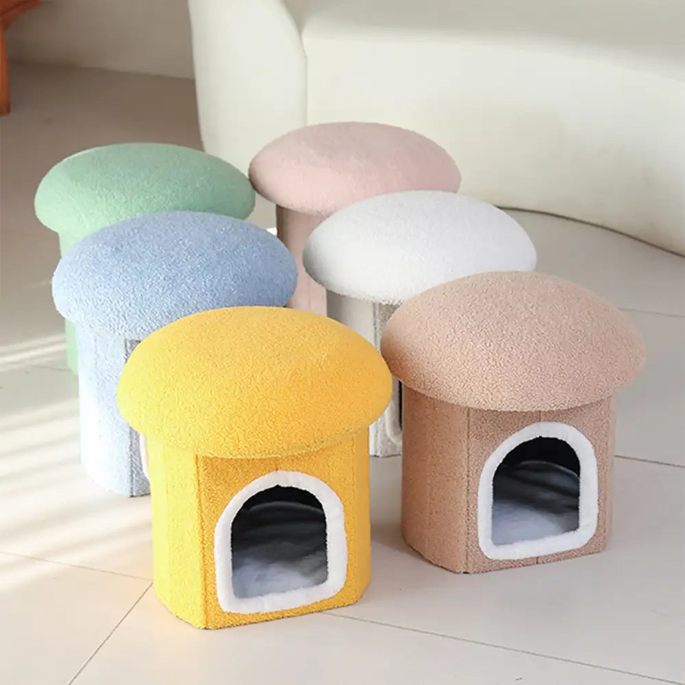 Portable Home Ottoman Pet House Foldable Condo Cat Cave