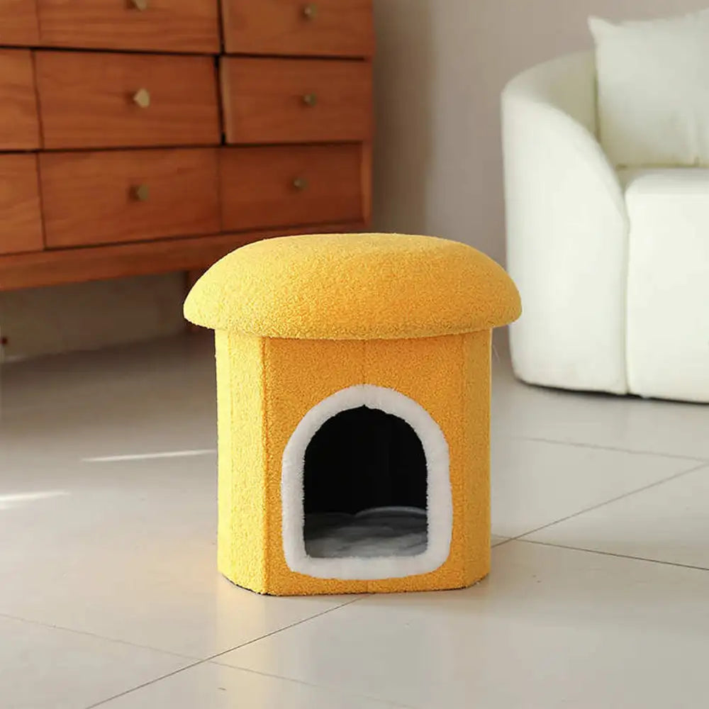Portable Home Ottoman Pet House Foldable Condo Cat Cave