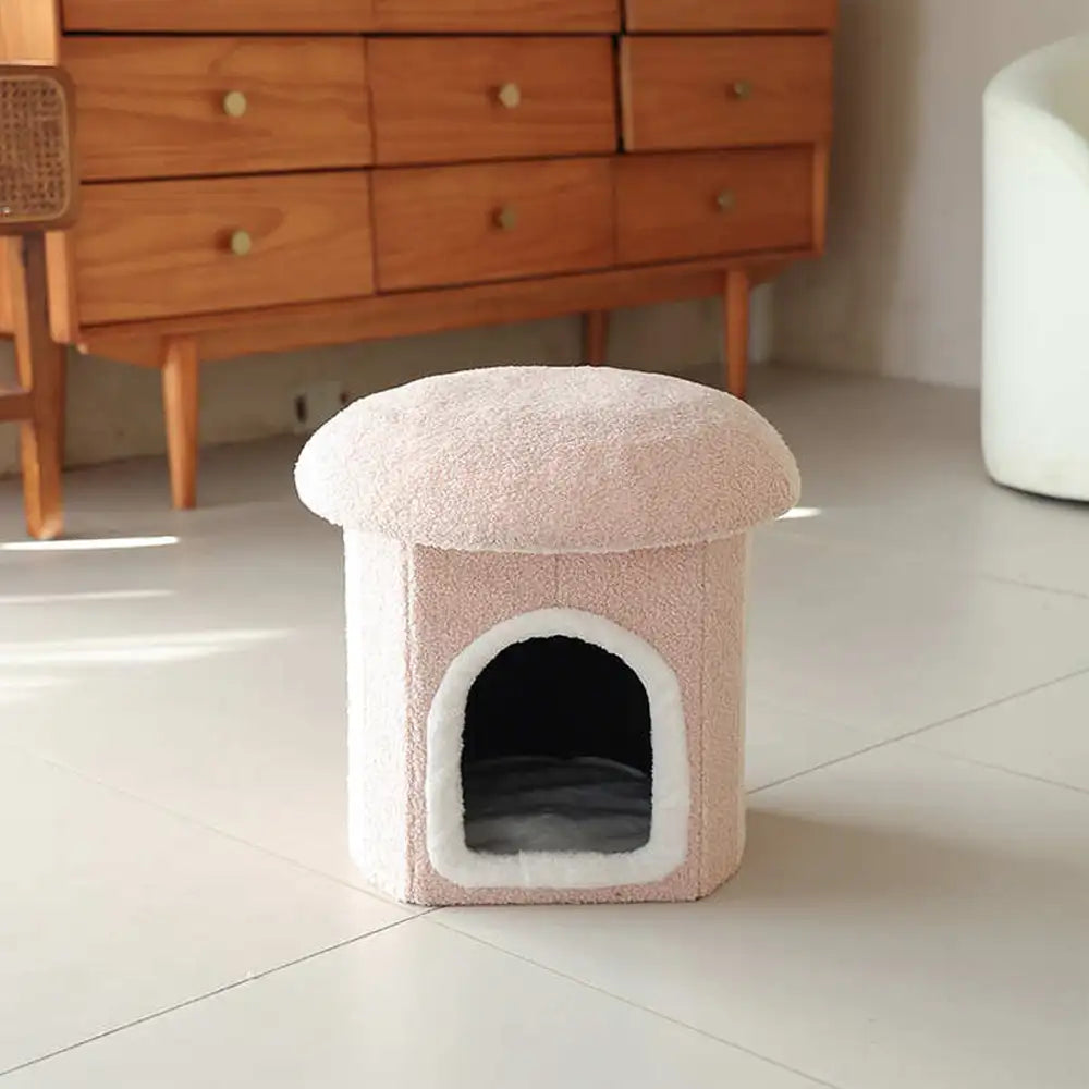 Portable Home Ottoman Pet House Foldable Condo Cat Cave