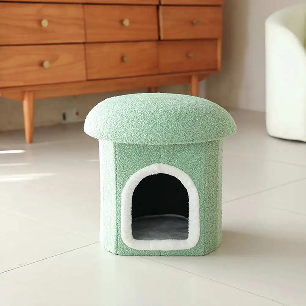 Portable Home Ottoman Pet House Foldable Condo Cat Cave