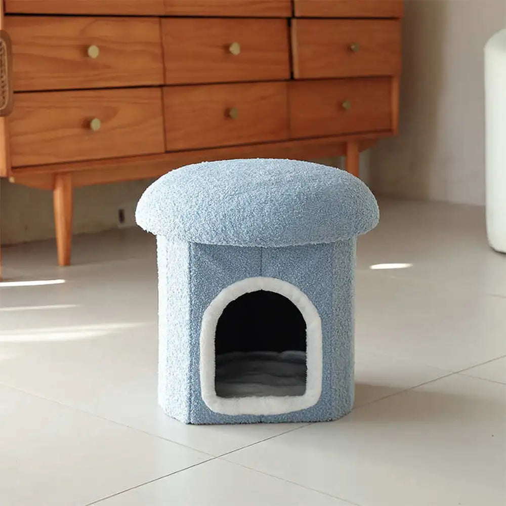 Portable Home Ottoman Pet House Foldable Condo Cat Cave