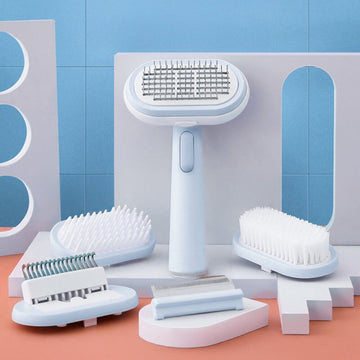 5 IN 1 Dogs & Cats Self-Cleaning Brush Pet Grooming Kit