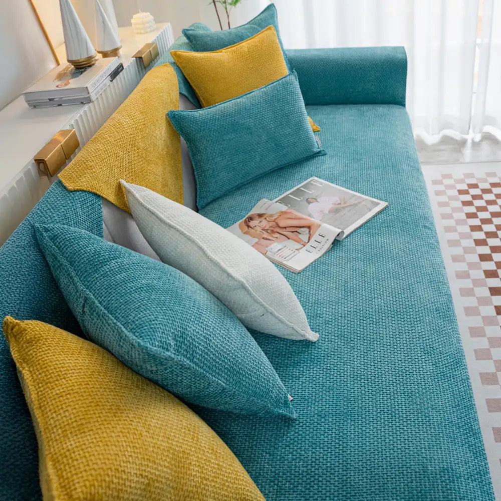 Cloud Woven Velvet Thick Scratch-Resistant Non-Slip Couch Cover