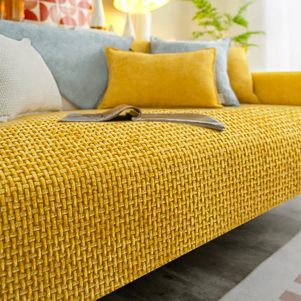 Cloud Woven Velvet Thick Scratch-Resistant Non-Slip Couch Cover