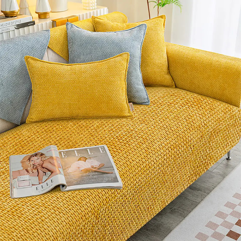 Cloud Woven Velvet Thick Scratch-Resistant Non-Slip Couch Cover