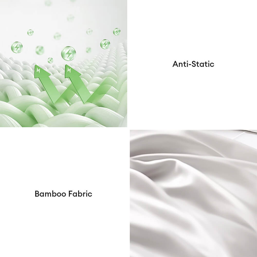 Comfortable Luxury Sateen 100% Bamboo Duvet Cover Bed Sheet Set