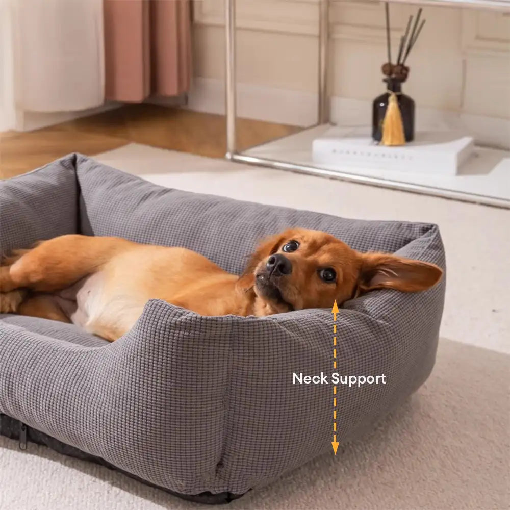 Corduroy Scratch-Resistant Breathable Detachable Comfort Dog Bed