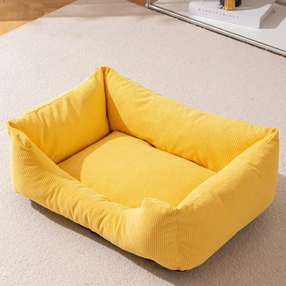 Corduroy Scratch-Resistant Breathable Detachable Comfort Dog Bed