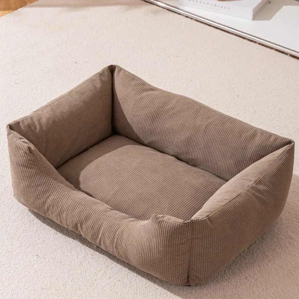 Corduroy Scratch-Resistant Breathable Detachable Comfort Dog Bed