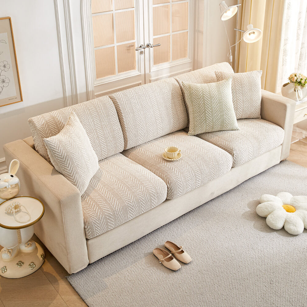 Herringbone Chenille Anti-Slip Magic Couch Cover