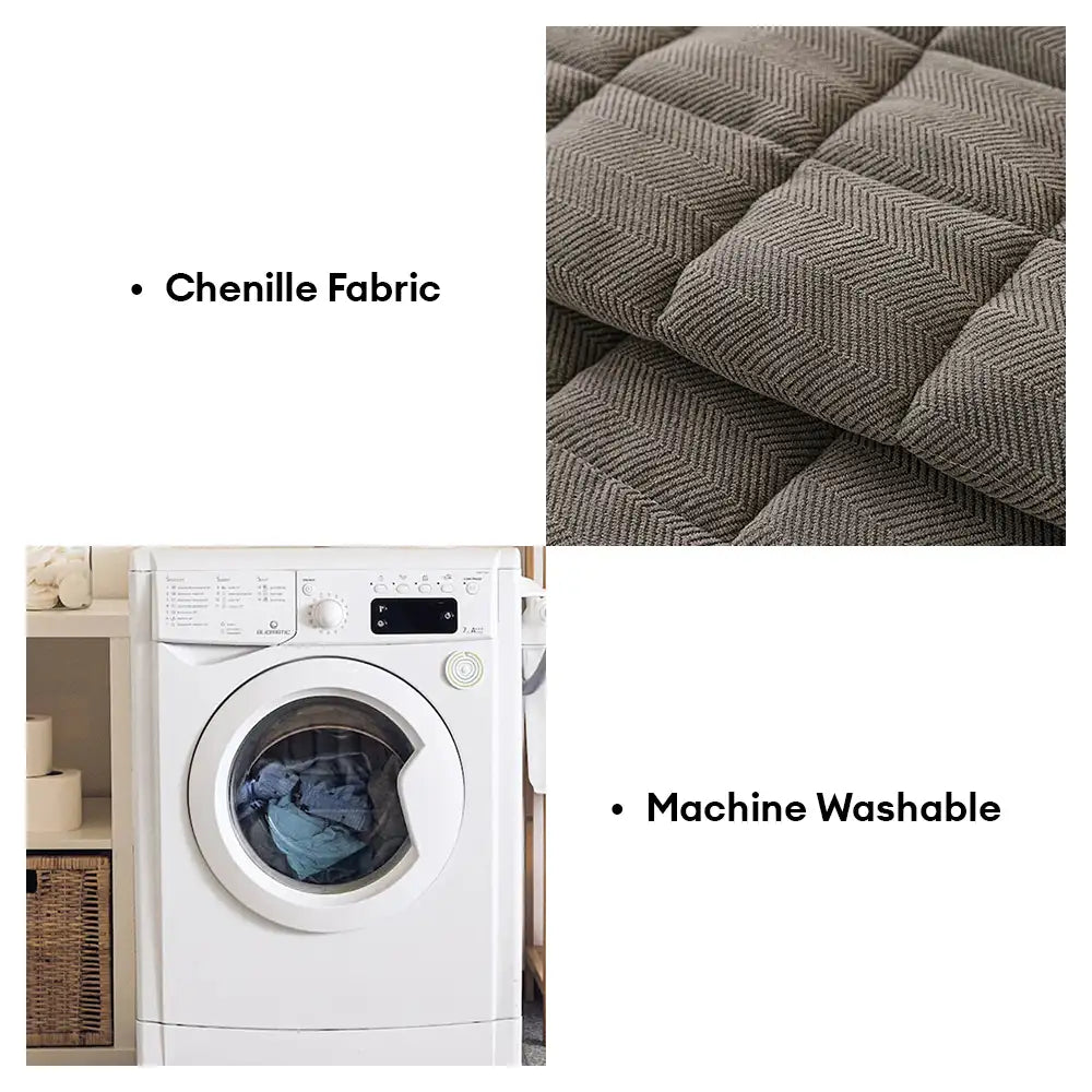 Herringbone Chenille Elegant Breathable Sofa Decoration Non-slip Couch Cover