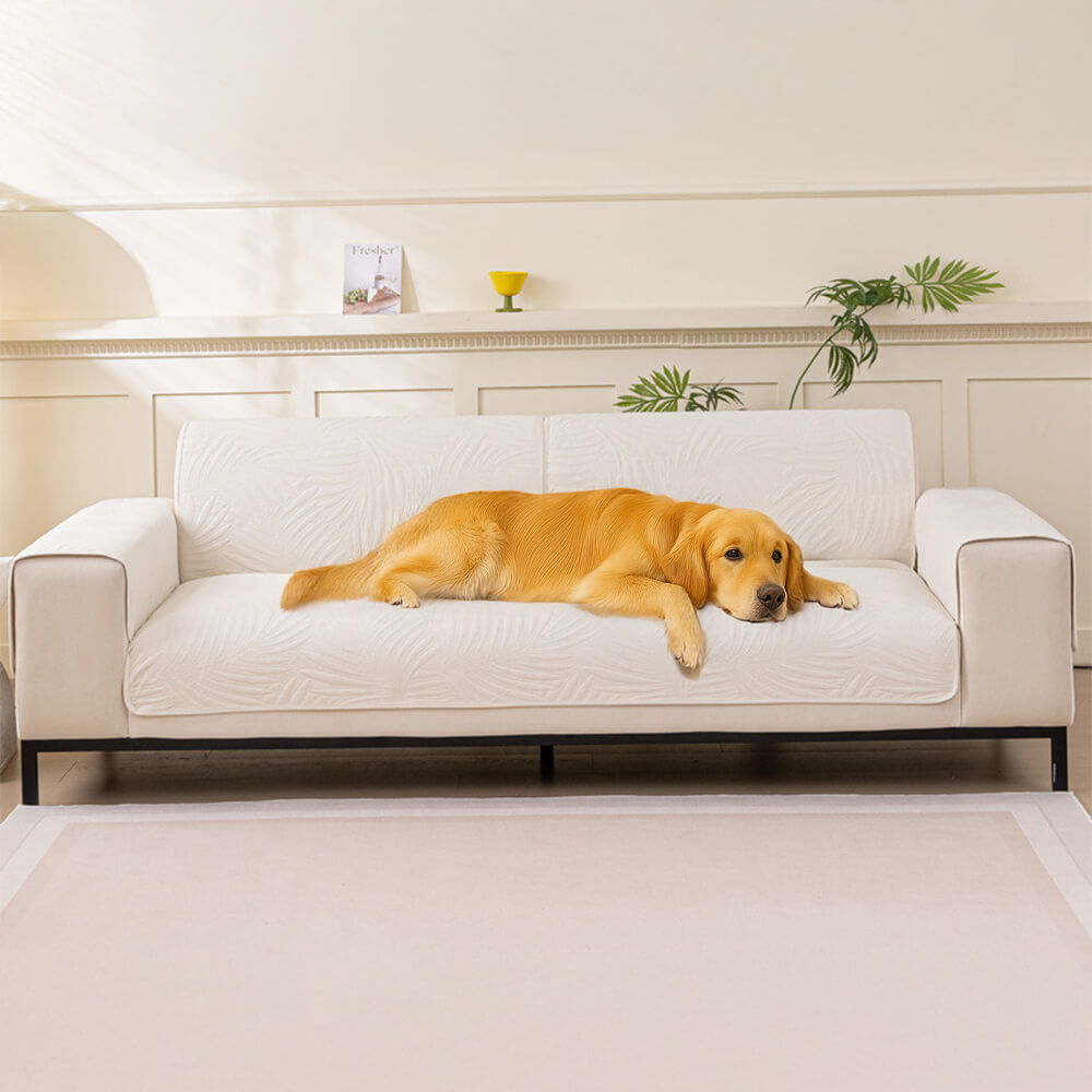 Large Leaf Pattern Water-resistant Sofa Protector Non-Slip Couch Cover