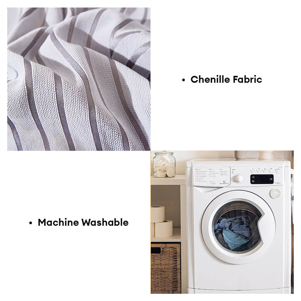 Minimalist Arch Motif Scratch-Resistant Chenille Throw Couch Cover