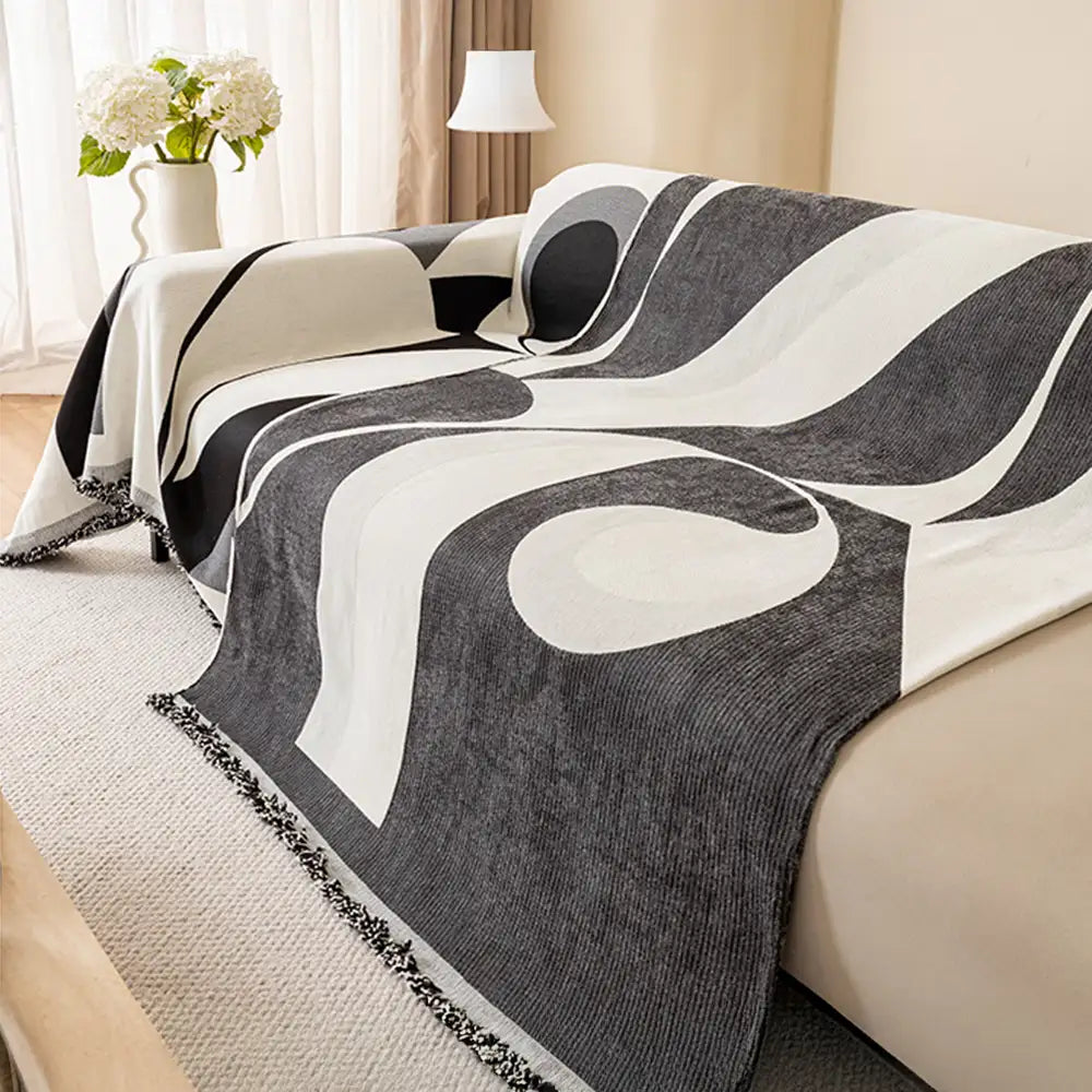 Modern Art Chenille All-Season Universal Fit Multifunctional Couch Cover