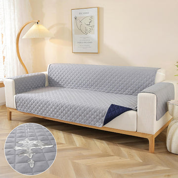 Modern Diamond One-Piece Sofa Protector Water-resistant Non-Slip Couch Cover with Armrest