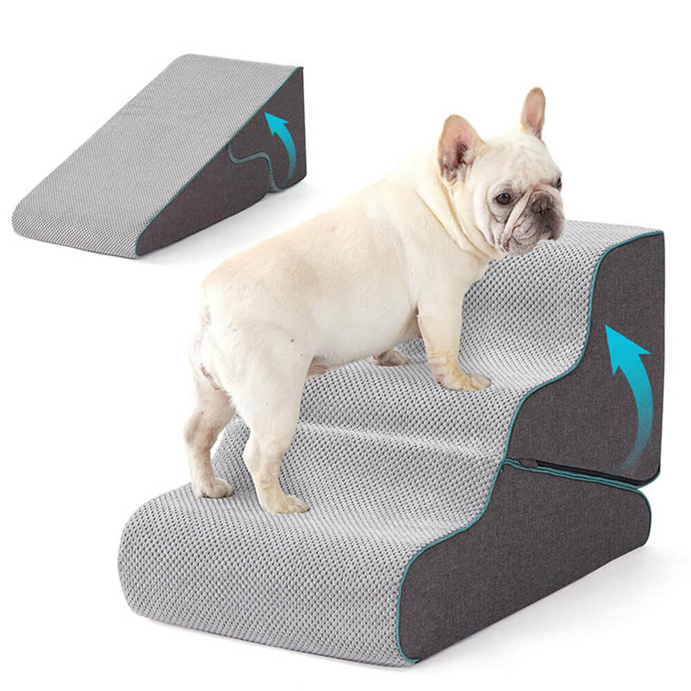 Multifunctional 2-in-1 Foldable Dog Stairs with Ramp Mode