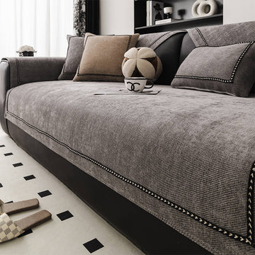 Simple Modern Jacquard High-Weight Non-Slip Chenille Couch Cover