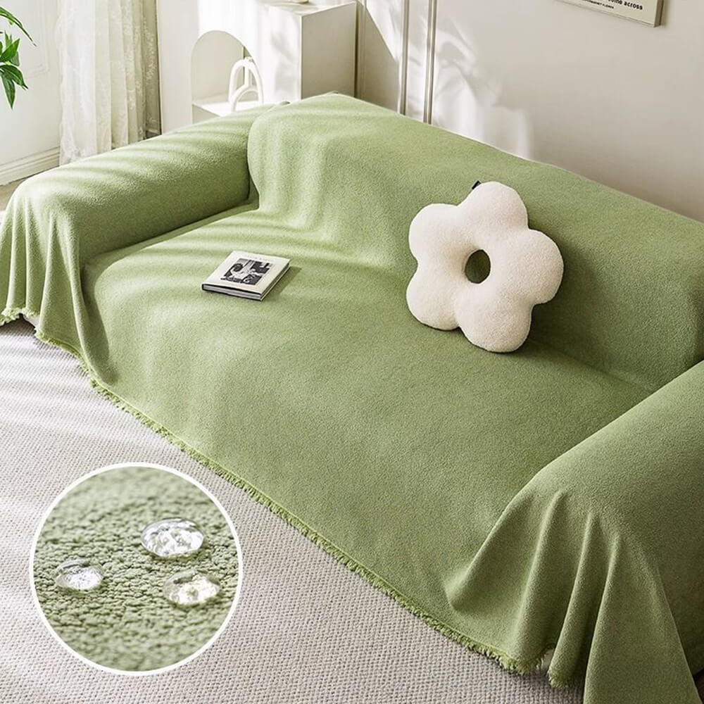 Soft Water-resistant Teddy Plush Throw Couch Cover