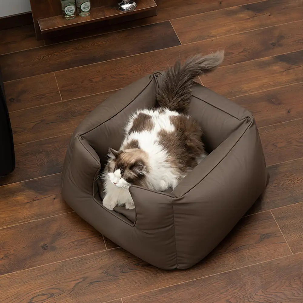 Technology Fabric Square Calming Support Waterproof Scratch-resistant Dog Bed