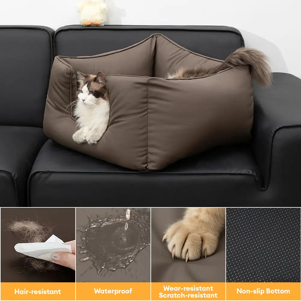Technology Fabric Square Calming Support Waterproof Scratch-resistant Dog Bed
