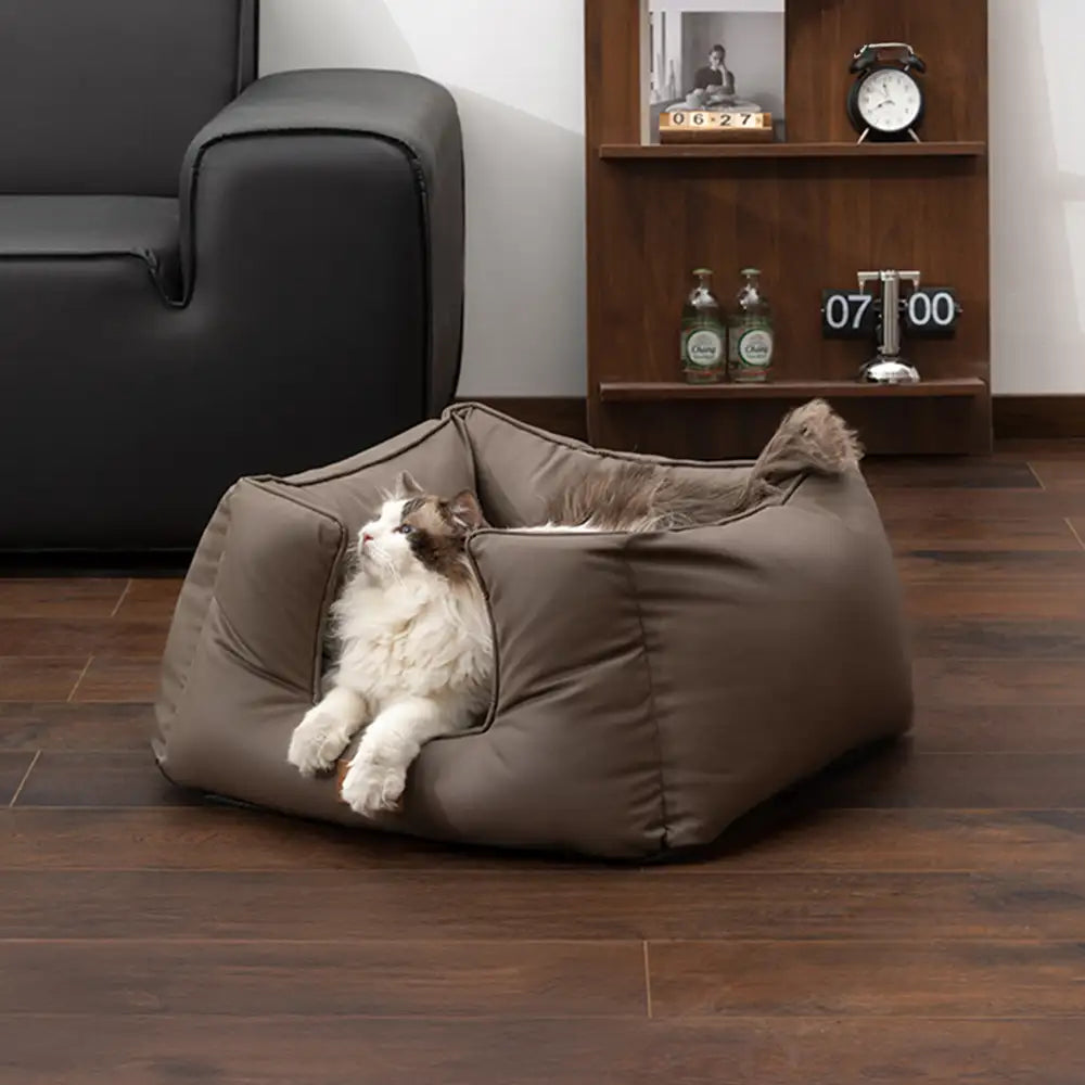 Technology Fabric Square Calming Support Waterproof Scratch-resistant Dog Bed