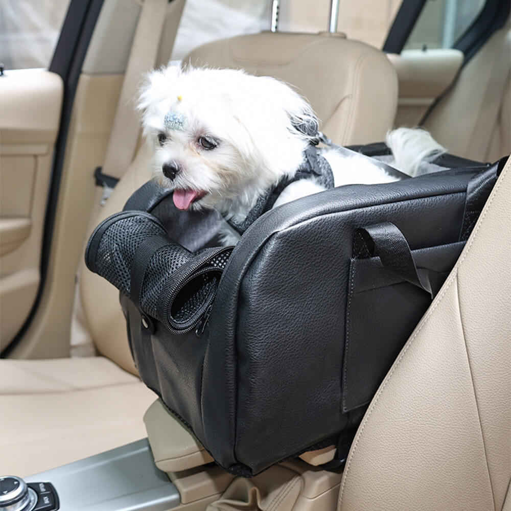 Travel Safety Elevated Detachable Dog Car Seat Center Console for Small Dogs