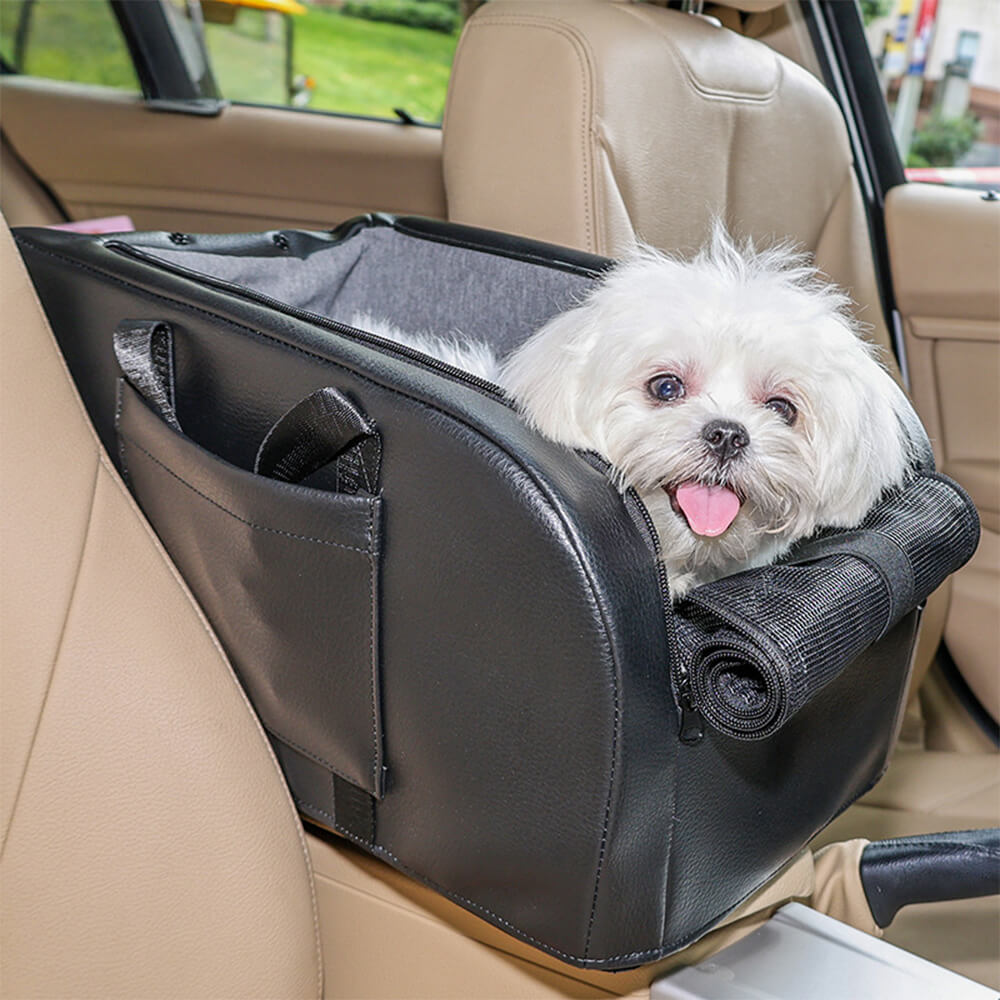 Travel Safety Elevated Detachable Dog Car Seat Center Console for Small Dogs