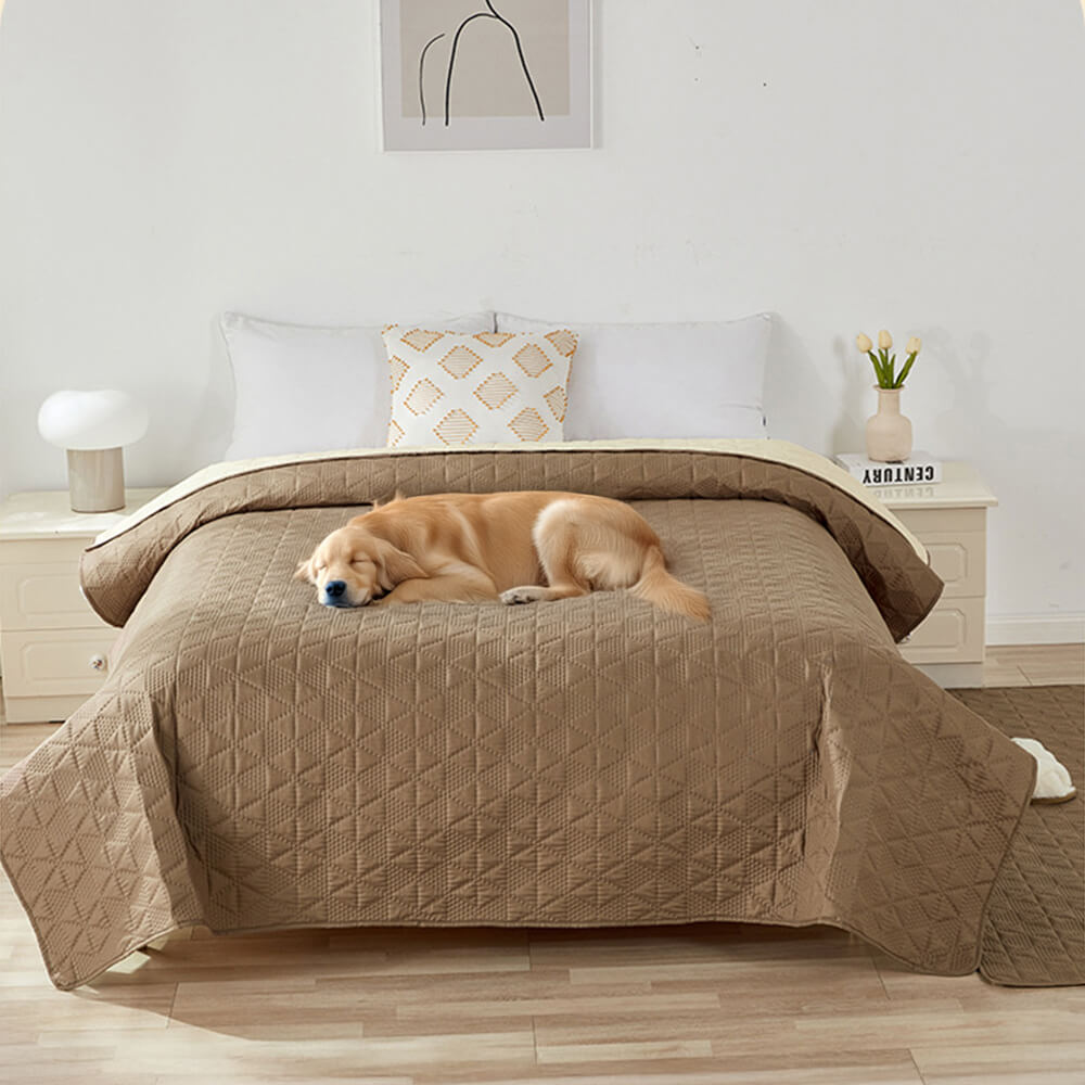Waterproof Non-Slip Geometric Embossed Multi-Purpose Pet Mat Mattress Protector