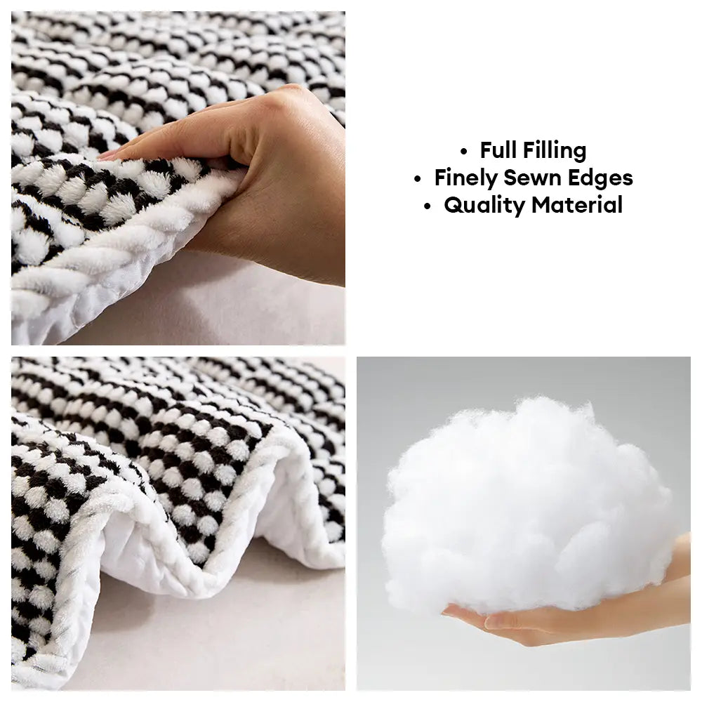 Thick Quilted Anti-Slip Plush Dot Pet-Friendly Pad Couch Cover