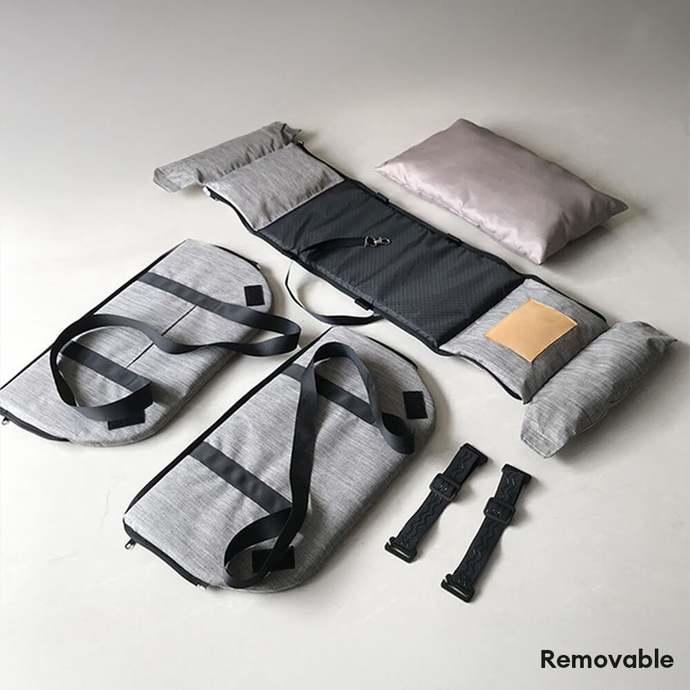 Non-Slip Detachable Contrast Color Cat & Dog Car Seat Bed