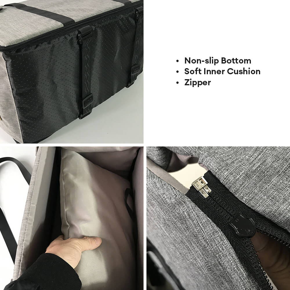 Non-Slip Detachable Contrast Color Cat & Dog Car Seat Bed