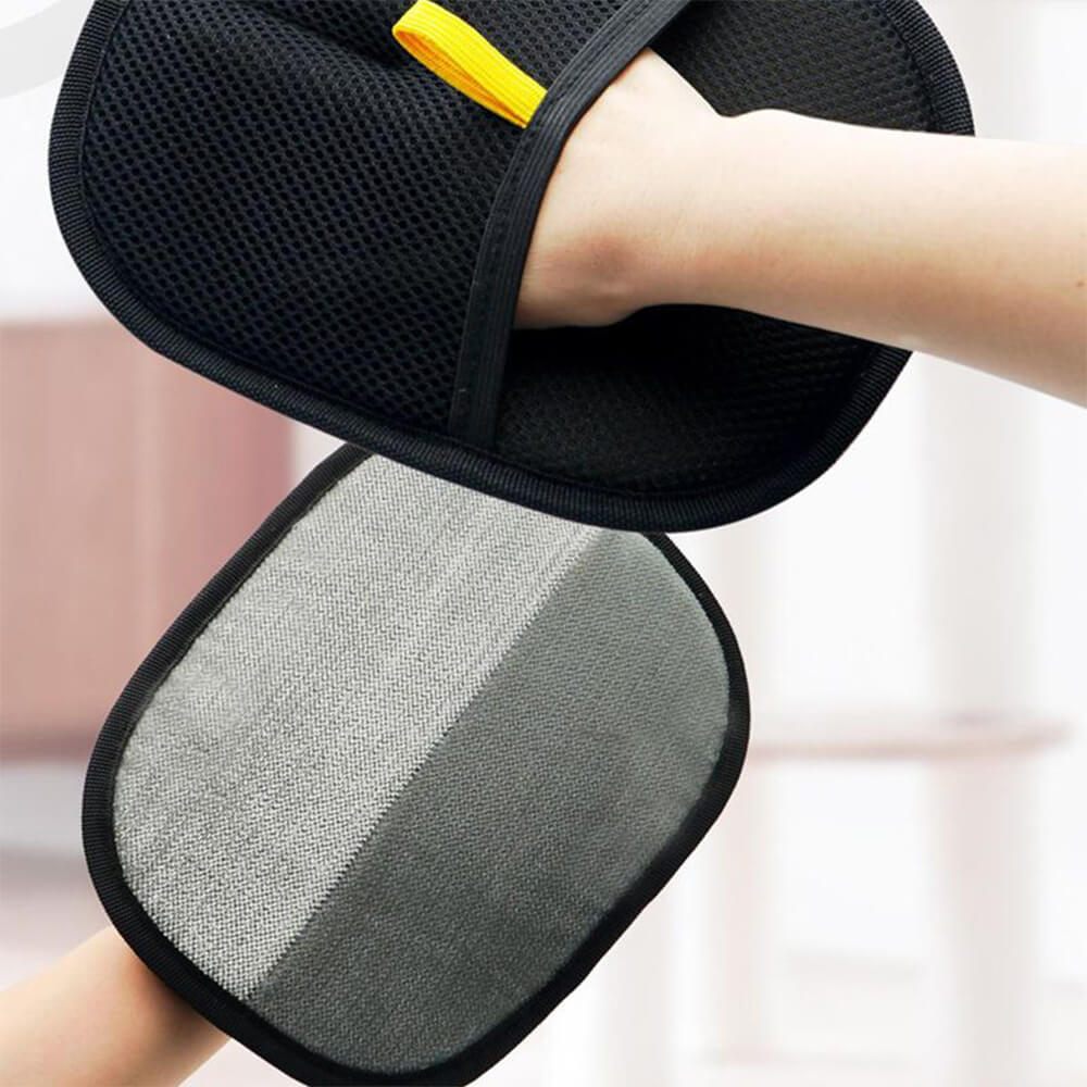 Pet Hair Removal Glove with Dual-Sided Electrostatic Bristles