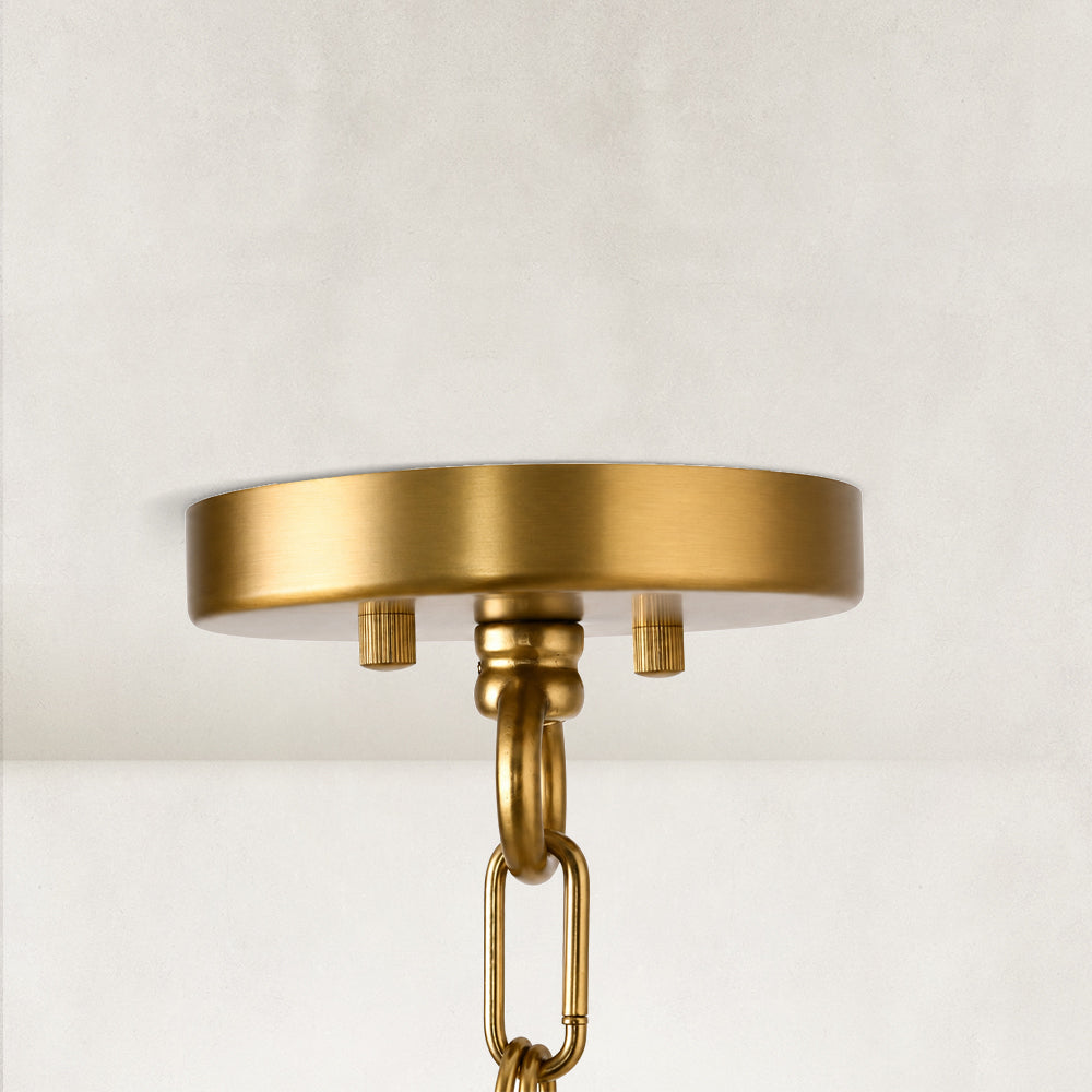 GeoLume Amber Glass Round Chandelier 24"D