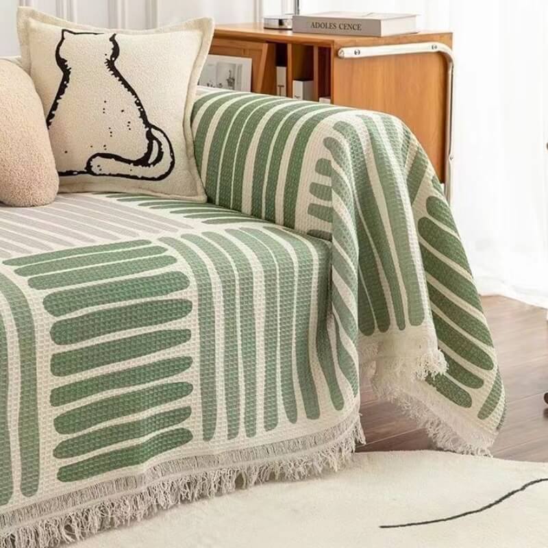 Geometric Pattern Multi-Color Sofa Cover - Modern Design for a Stylish Home