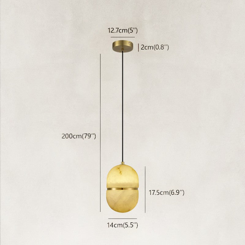 Glowstone Alabaster Modern Pendant 5.5''D