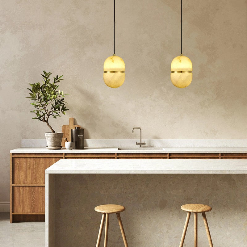 Glowstone Alabaster Modern Pendant 5.5''D