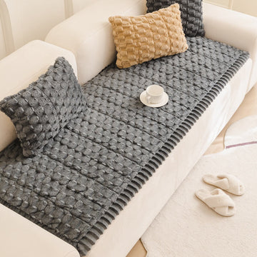 Honeycomb Plush Thickened Soft Sofa Decoration Pet Mat Couch Cover